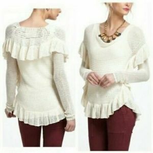 Anthropologie Angel of the North Knit Sweater Sz L
